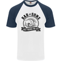 Dad & Sons Best Friends Father's Day Mens S/S Baseball T-Shirt White/Navy Blue