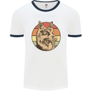 A German Shepherd Dad Mens Ringer T-Shirt White/Navy Blue