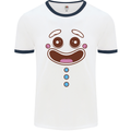 A GingerBread Man Mens White Ringer T-Shirt White/Navy Blue