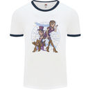 Gemini Star Sign Astrological Zodiac Mens Ringer T-Shirt White/Navy Blue