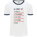 My Perfect Day Be The Best Mom Mother's Day Mens White Ringer T-Shirt White/Navy Blue
