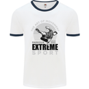 Parkour Free Running the Art of Movement Mens White Ringer T-Shirt White/Navy Blue