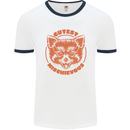 Red Panda Cutest Mischievous Mens White Ringer T-Shirt White/Navy Blue