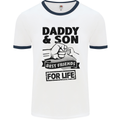 Daddy & Son Best Friends Father's Day Mens White Ringer T-Shirt White/Navy Blue