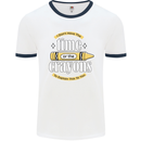 The Time or Crayons Funny Sarcastic Slogan Mens White Ringer T-Shirt White/Navy Blue