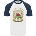 All Men Are Born Equal Welshmen Wales Welsh Mens S/S Baseball T-Shirt White/Navy Blue