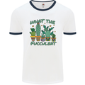 Gardening Fucculent Funny Plant Botanist Mens White Ringer T-Shirt White/Navy Blue