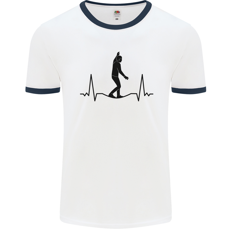 Tightrope Walking Walker Funambulism Mens Ringer T-Shirt White/Navy Blue