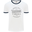 Vintage Year 79th Birthday 1944 Mens Ringer T-Shirt White/Navy Blue