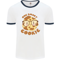 A Smart Cookie Funny Food Nerd Geek Science Mens White Ringer T-Shirt White/Navy Blue