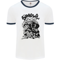 It's Foraging Time Funny Forager Mens White Ringer T-Shirt White/Navy Blue