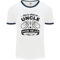 An Uncle Nob Head Looks Like Uncle's Day Mens White Ringer T-Shirt White/Navy Blue