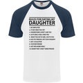 Rules for Dating My Daughter Father's Day Mens S/S Baseball T-Shirt White/Navy Blue