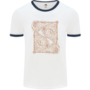 Gemini Faces Star Sign Astrological Zodiac Mens Ringer T-Shirt White/Navy Blue