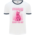 Everyone Sucks Except My Cat Mens Ringer T-Shirt White/Navy Blue