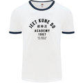 Jeet Kune Do Academy MMA Martial Arts Mens White Ringer T-Shirt White/Navy Blue