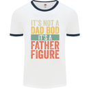 Father's Day Dad Bod It's a Father Figure Mens White Ringer T-Shirt White/Navy Blue