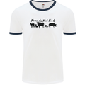 Vegetarian Animals Friends Not Food Vegan Mens White Ringer T-Shirt White/Navy Blue