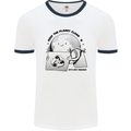 Funny Climate Change Keep the Planet Clean Mens Ringer T-Shirt White/Navy Blue