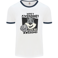 Who's Awesome You're Awesome Funny Mens White Ringer T-Shirt White/Navy Blue