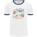 Hampster Eat Sleep Wheek Repeat Funny Mens White Ringer T-Shirt White/Navy Blue