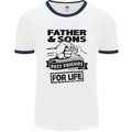 Father & Sons Best Friends for Life Mens White Ringer T-Shirt White/Navy Blue