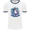 A Reggae Shark Mens White Ringer T-Shirt White/Navy Blue