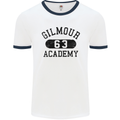 Dave Gilmour Academy 63 Mens White Ringer T-Shirt White/Navy Blue