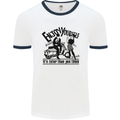 2Tone Enjoy Yourself 2 Tone SKA Music Mens White Ringer T-Shirt White/Navy Blue