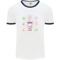 Detox Juice Hangover Cure Healthy Mens White Ringer T-Shirt White/Navy Blue