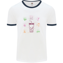 Detox Juice Hangover Cure Healthy Mens White Ringer T-Shirt White/Navy Blue