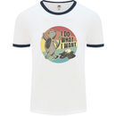 Cat I Do What I Want Funny Coffee Mens Ringer T-Shirt White/Navy Blue