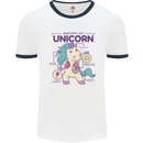Anatomy of a Unicorn Funny Fantasy Mens White Ringer T-Shirt White/Navy Blue