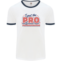 I Put the Pro In Procrastination Procrastinate Mens Ringer T-Shirt White/Navy Blue