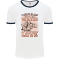 Stepdad Fathers Day Step Dad Mens Ringer T-Shirt White/Navy Blue