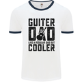 Fathers Day Guitar Dad Like a Normal Dad Mens Ringer T-Shirt White/Navy Blue