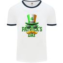 St. Patrick's Day Disguise Funny Mens White Ringer T-Shirt White/Navy Blue