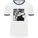 Rad Red Panda Japanese Cool Mens White Ringer T-Shirt White/Navy Blue