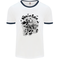 Join Our Coven Funny Halloween Pumpkin Mens White Ringer T-Shirt White/Navy Blue