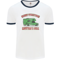 Merry Christmas Shitter's Full Funny Movie Mens White Ringer T-Shirt White/Navy Blue