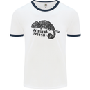Chameleon Reinvent Yourself Mens White Ringer T-Shirt White/Navy Blue