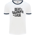 Grandparents Day Best Grandpa Ever Mens Ringer T-Shirt White/Navy Blue