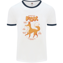 Anatomy of a Fox Funny Foxes Mens Ringer T-Shirt White/Navy Blue