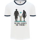 Autism We Will Always Be There Autistic Mens White Ringer T-Shirt White/Navy Blue