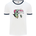 Dinosaurs T-Rex I'm Rexy and I Know It Sexy Mens White Ringer T-Shirt White/Navy Blue