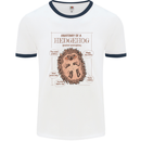 Anatomy of a Hedgehog Funny Mens Ringer T-Shirt White/Navy Blue