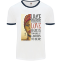 Stick With Love Black Lives Matter Mens Ringer T-Shirt White/Navy Blue