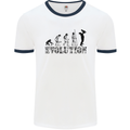 Father And Son Evolution Father's Day Dad Mens White Ringer T-Shirt White/Navy Blue