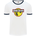 Upside Down SCI-FI TV Program Mens White Ringer T-Shirt White/Navy Blue