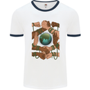 World of Peace Black Lives Matter LGBT Mens White Ringer T-Shirt White/Navy Blue